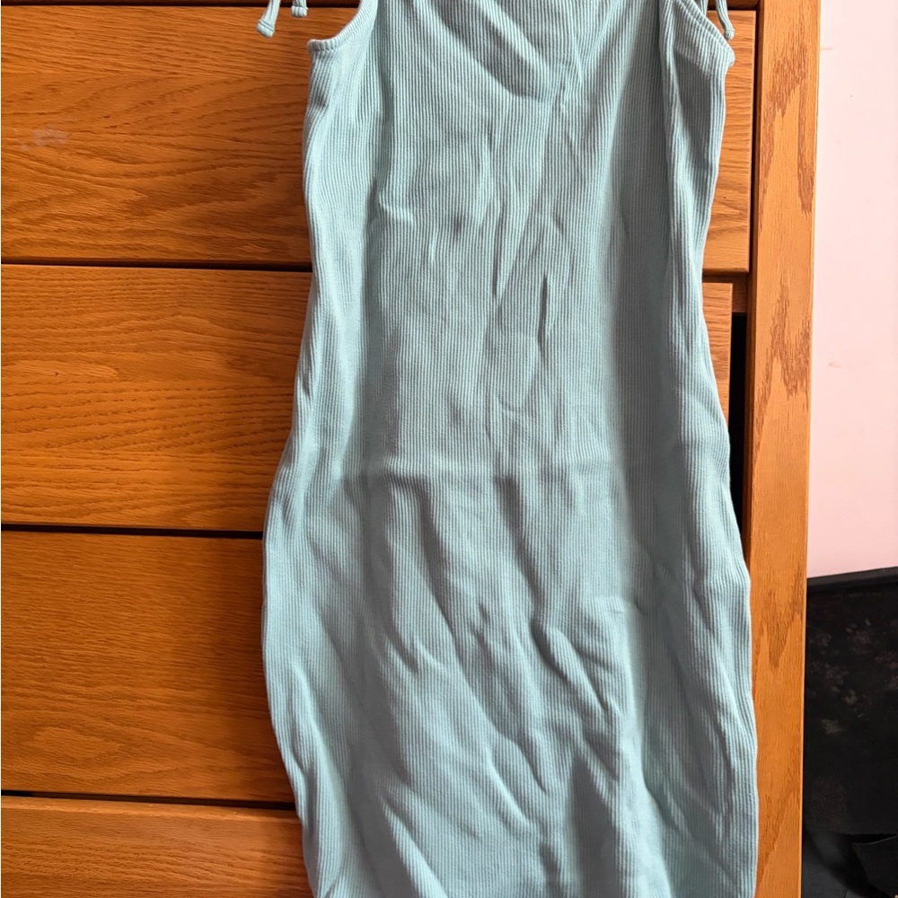 Wild Fable Light Blue Ribbed Mini Dress